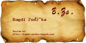 Bagdi Zsóka névjegykártya